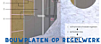bouwplaten plaatsen op houten of metalen regelwerk