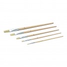 Do It Penselen set 5 stuks 0 / 4 / 8 / 12 / 16 mm wit varkenshaar FSC® gecertificeerde hardhouten zwarte steel