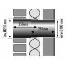 Tilmar Telescopische Muurdoorvoerbuis L250-450 / Ø200 mm