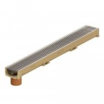 ACO Euroline 60 inox lengtestaafrooster Ø110m + uitloop