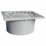 PVC klokput 20/20cm grijs