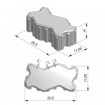 Stone & Style Jigsaw waterpasserende klinker 22,5 x 11,25 x 8 cm per m²