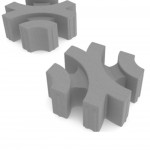 Marlux Virage 30x30x12cm Grijs Grasdal per m²
