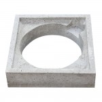 Prefab betonrand voor Ø400mm deksel
