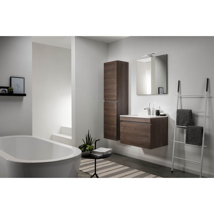 Badkamermeubel set model 1 donker eik 700mm