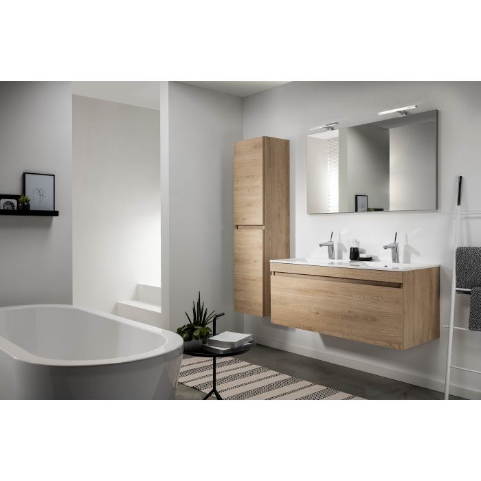 Badkamermeubel set model 1 lichte eik 1200mm