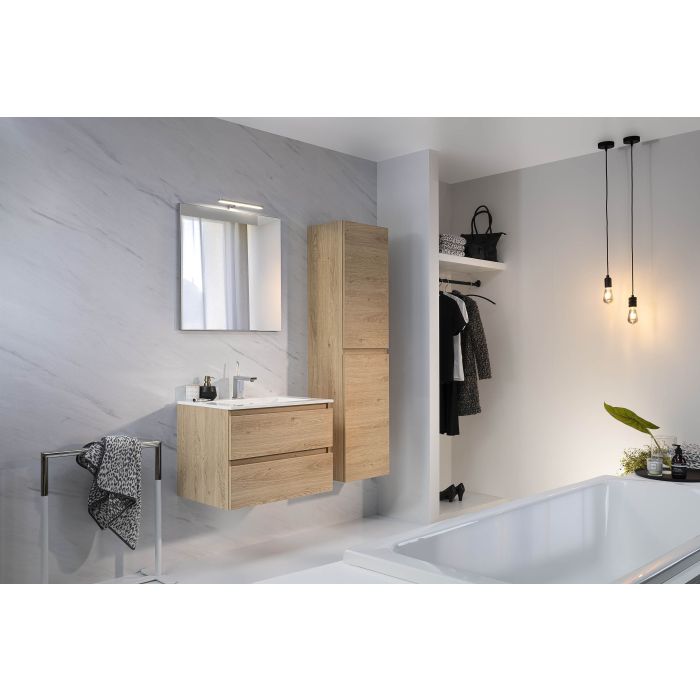 Badkamermeubel set model 2+ lichte eik 700mm