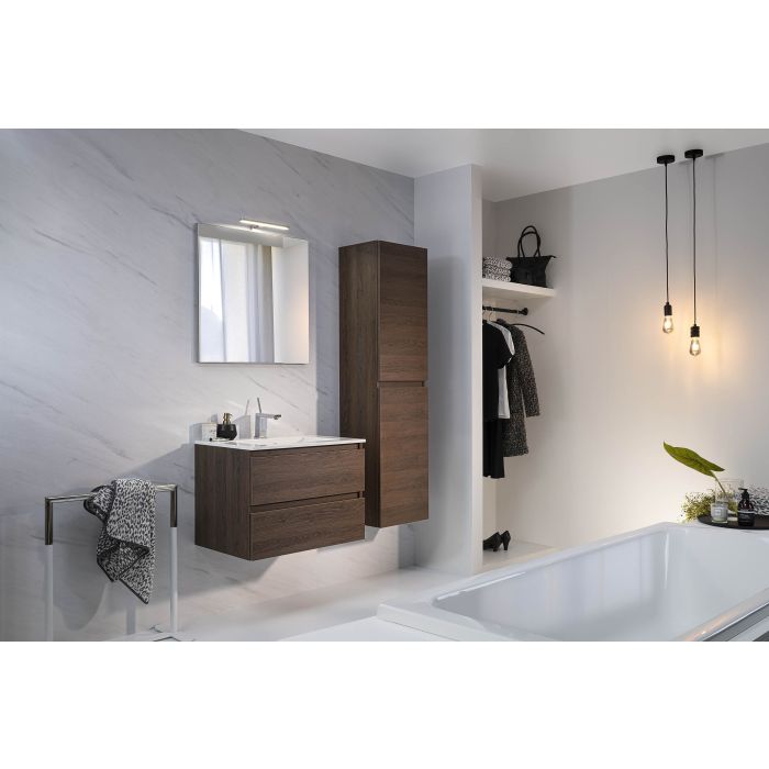 Badkamermeubel set model 2+ donker eik 700mm