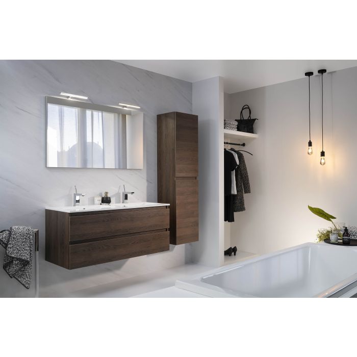 Badkamermeubel set model 2+ donker eik 900mm