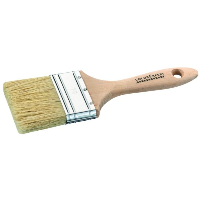 Platte verfborstel 70mm FSC hardhout rood