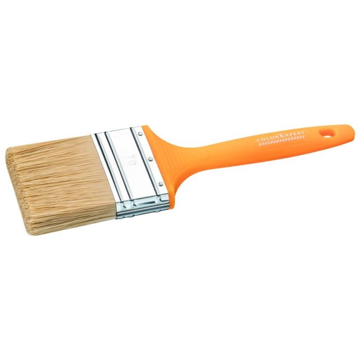 Platte kwast lak 70 mm pet gold kunststof steel