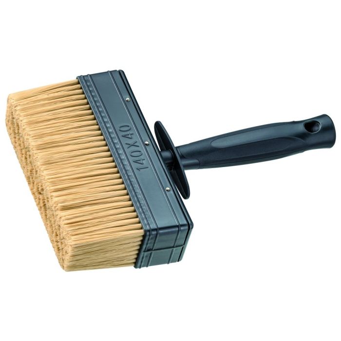 Blokborstel 140 x 30 mm wit haar kunststof handgreep