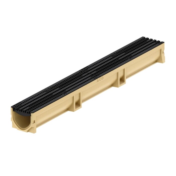 ACO Euroline 100 Microgrip afvoergoot 100 cm met kunststof rooster B125