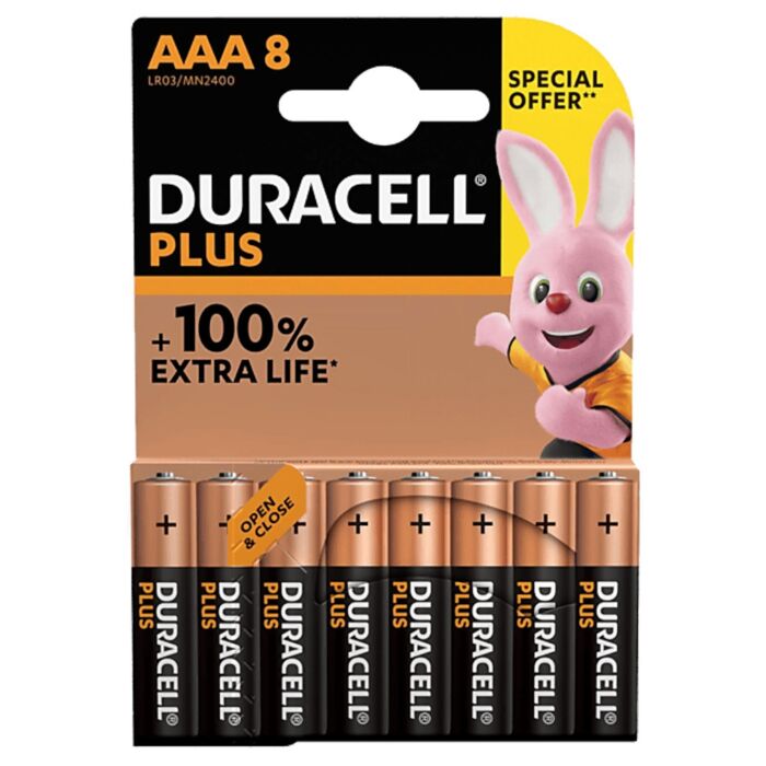 Duracell Alkaline Plus AAA-batterijen