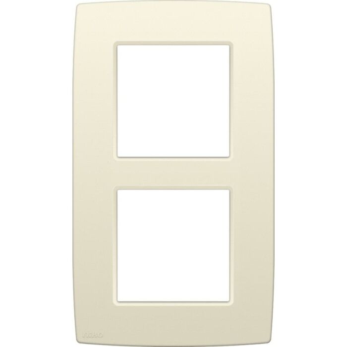 NIKO "Cream" tweevoudige afdekplaat verticaal 60 mm