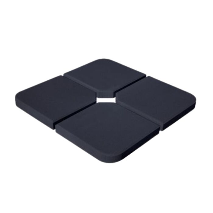 Parasolvoet Beton Zwart 46 x 46 x 6 cm 
