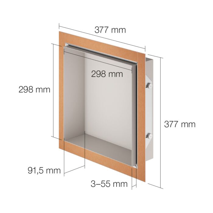 Schlüter DESIGN-NICHE Inbouwnis 298 x 298 x 91,5 mm