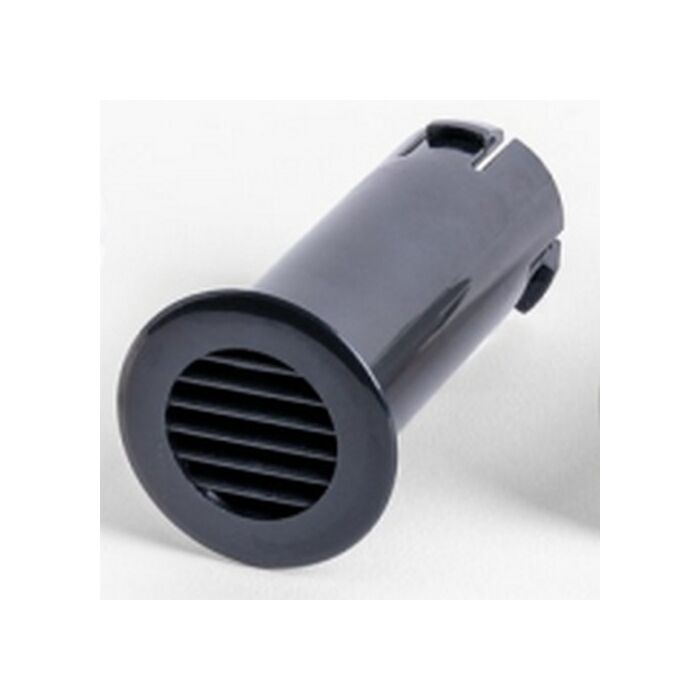 Tilmar TS-35 muurbuis met nylon rooster zwart Ø 35mm