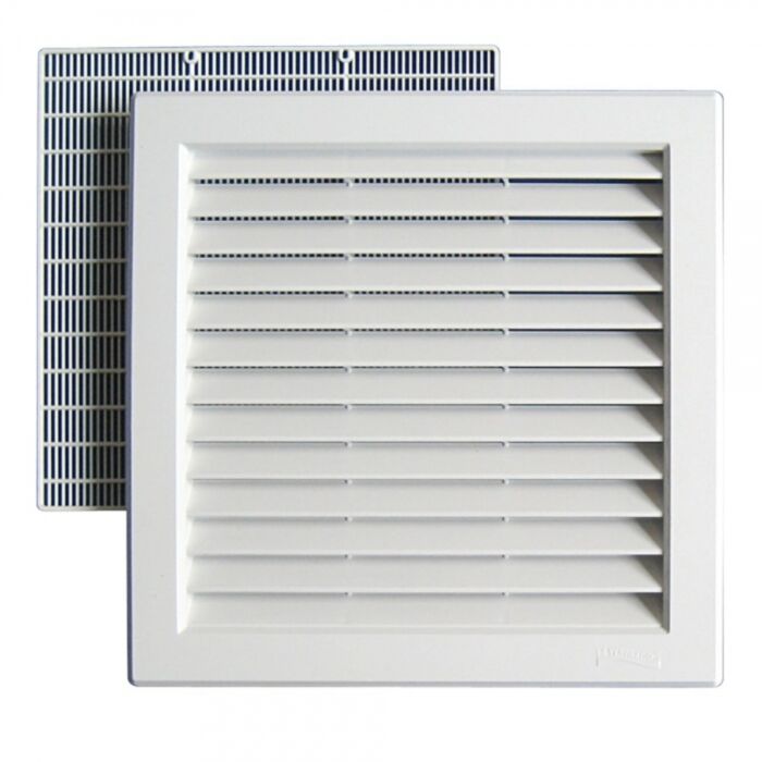 Tilmar vierkant ABS inbouwrooster met flens