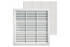 Tilmar vierkant ABS inbouwrooster met flens