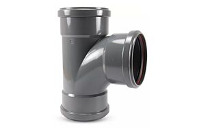 PVC T stuk 3 x mof