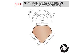 Koramic VH Wijnrood Geglazuurd Vorstenhoed 5600