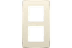 NIKO "Cream" tweevoudige afdekplaat verticaal 60 mm