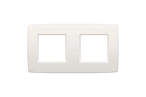 NIKO "Original White" tweevoudige afdekplaat horizontaal/verticaal 71 mm