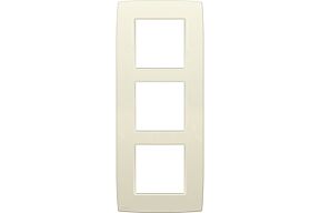 NIKO "Cream" drievoudige afdekplaat verticaal 60 mm