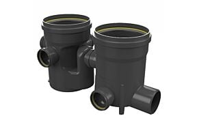 Sifonput PE dubbel Ø315 / 5 x Ø110 + Ø125 sifon + 1 x Ø160 mm uitgang