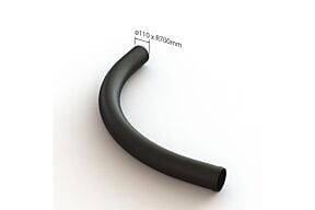 straalbocht 110mm zwart pvc pipda