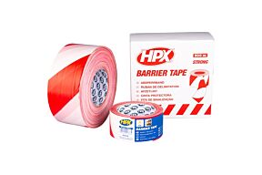 HXP Afzetlint Wit / Rood 50 mm / 100 m verpakking