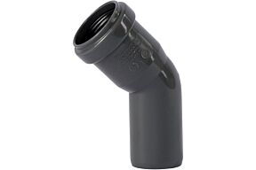 Sanitaire Bocht 45° / 1x Mof PP Ø50 Grijs