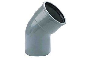 bocht pvc dia 125 met rubber