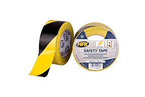 HPX Zelfklevende Markeringstape Geel / Zwart 50 mm / 33 m