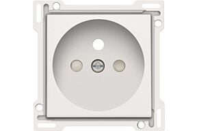 NIKO "Original White" Centraalplaat stopcontact + penaarde + kinderveiligheid 28,5 mm