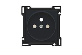NIKO Centraalplaat Stopcontact +A 21 mm Zwart