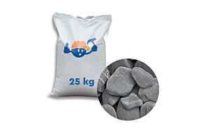 Flat pebbles black 30-60 25 kg
