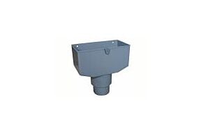 Vergaarbak PVC grijs Ø80/100 mm