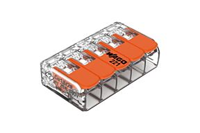 Wago Borne de connexion à leviers 5 x 0,2 - 4 mm² (25 pcs)