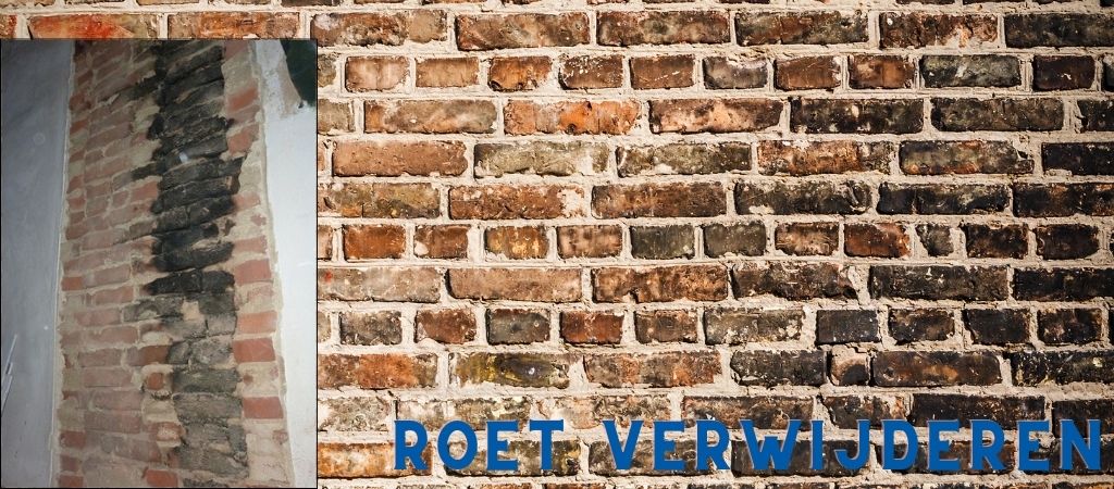 Roet verwijderen van gemetste muur